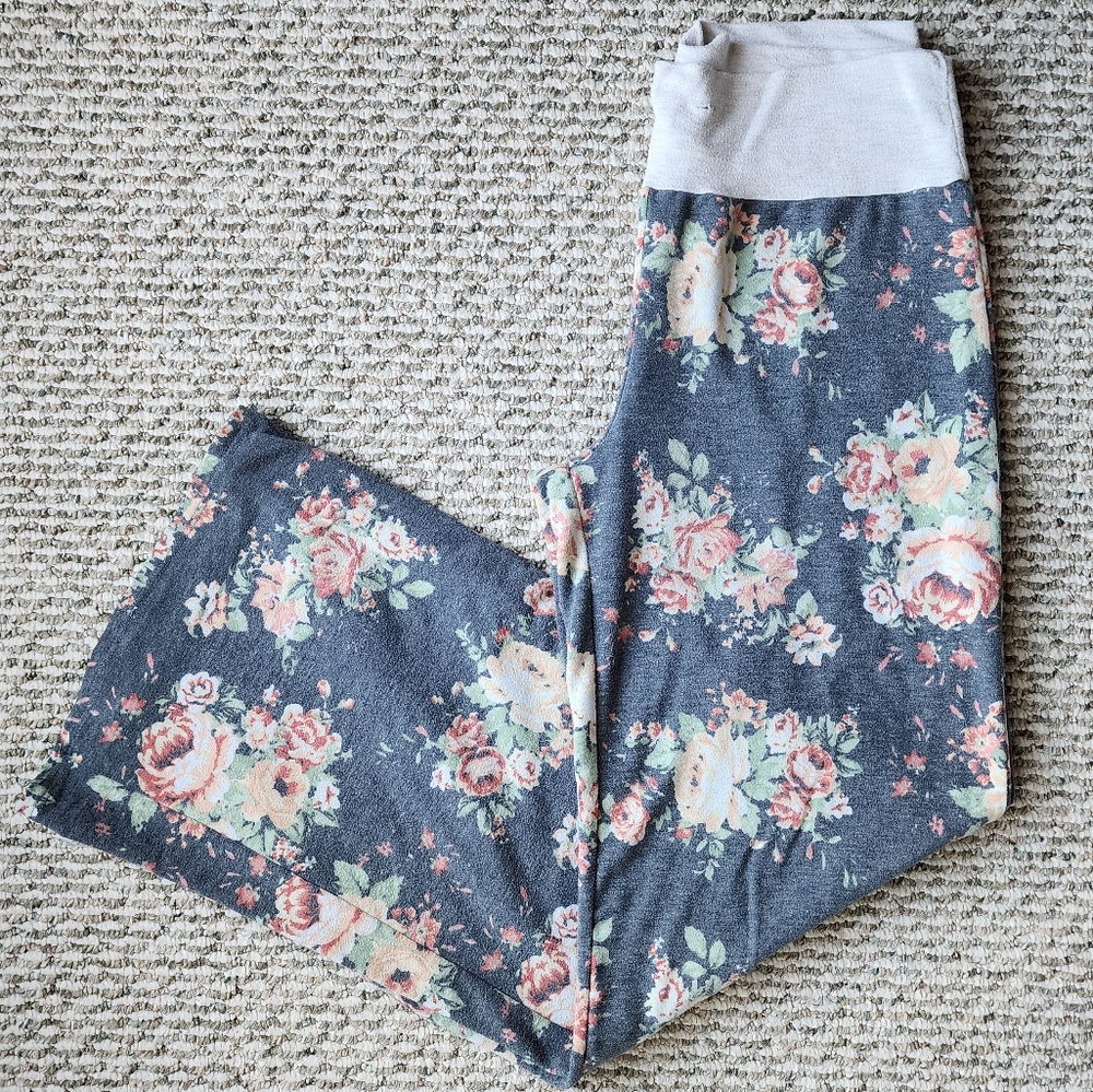Sweet Pea Floral Palazoo Pants